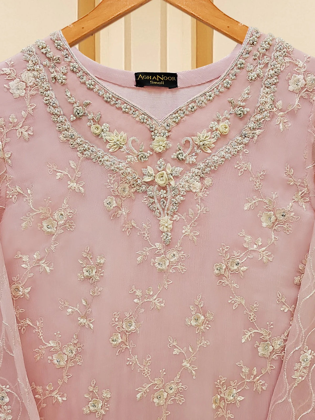 3 Piece - Embroidered Chiffon Suit S109415