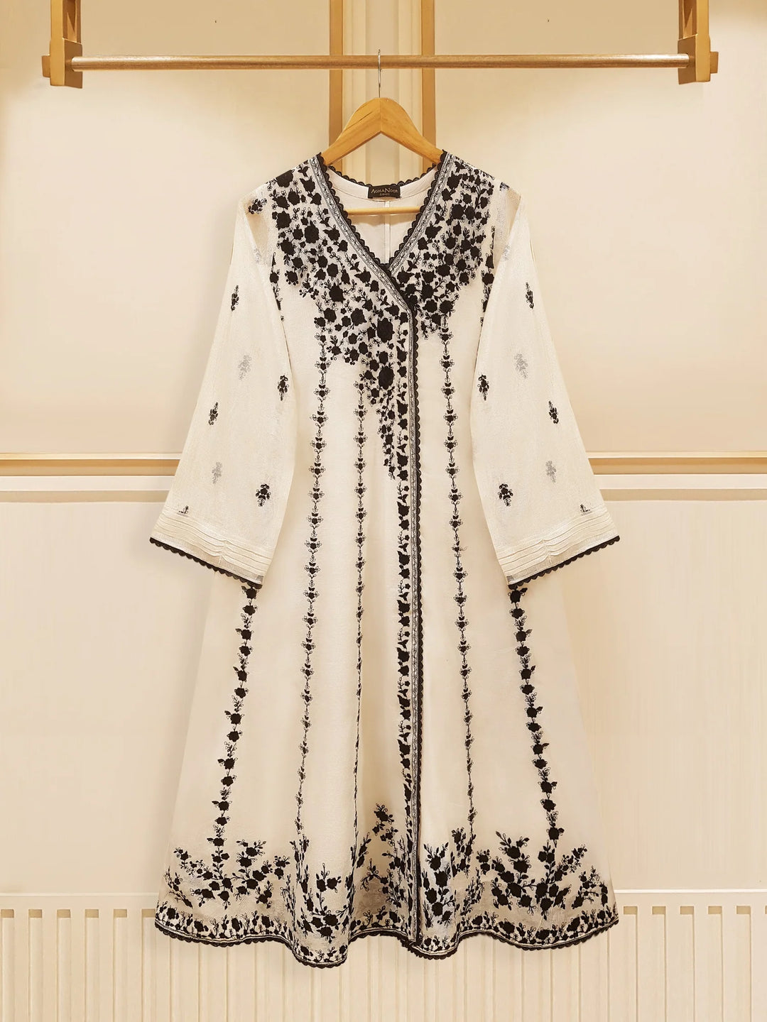 3 Piece - Pure Cotton Net Embroidered Suit S108615