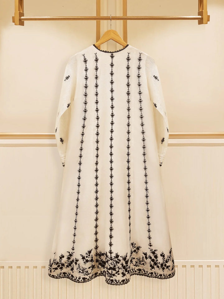 3 Piece - Pure Cotton Net Embroidered Suit S108615