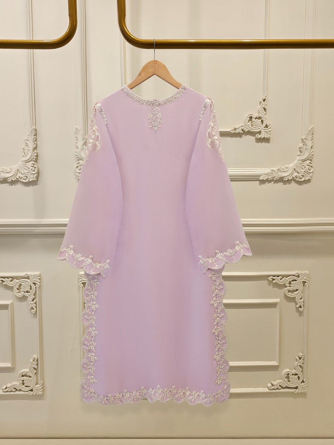 3 Piece - Pure Chiffon Embroidered Suit S112195