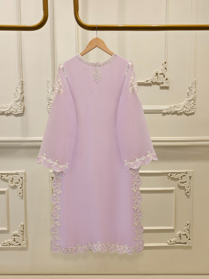 3 Piece - Pure Chiffon Embroidered Suit S112195