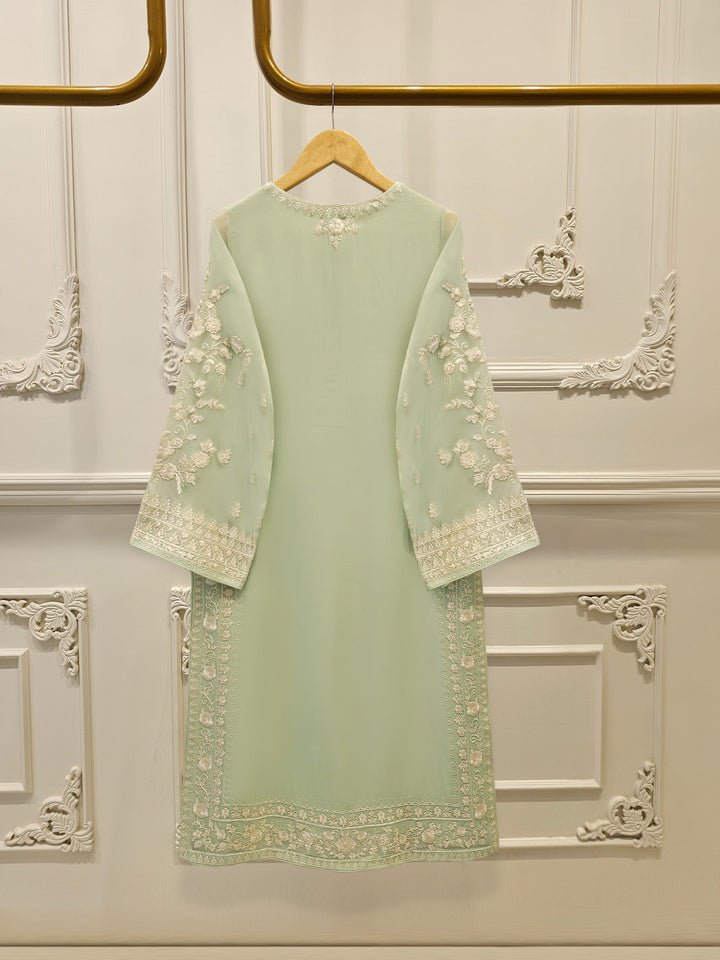 3 Piece - Pure Chiffon Embroidered Suit S112185