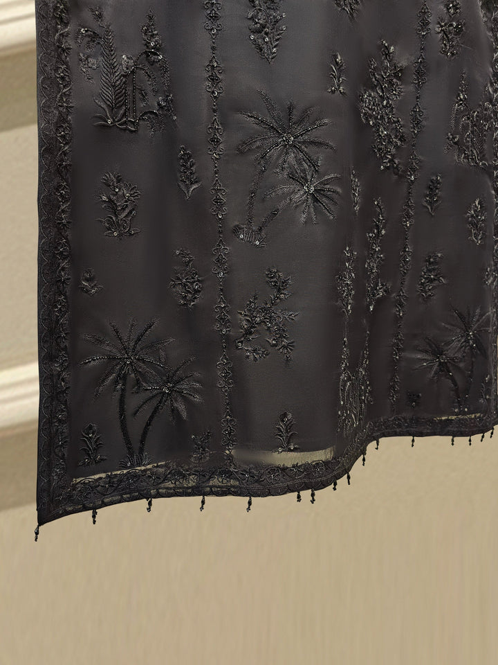 3 Piece - Pure Organza Embroidered Suit S111666