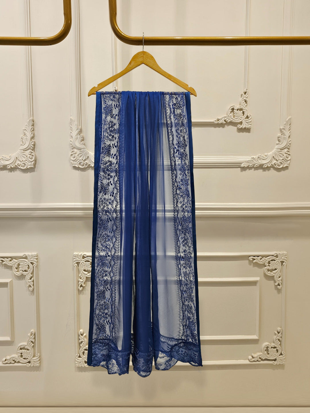 3 Piece - Pure Chiffon Embroidered Suit S111649