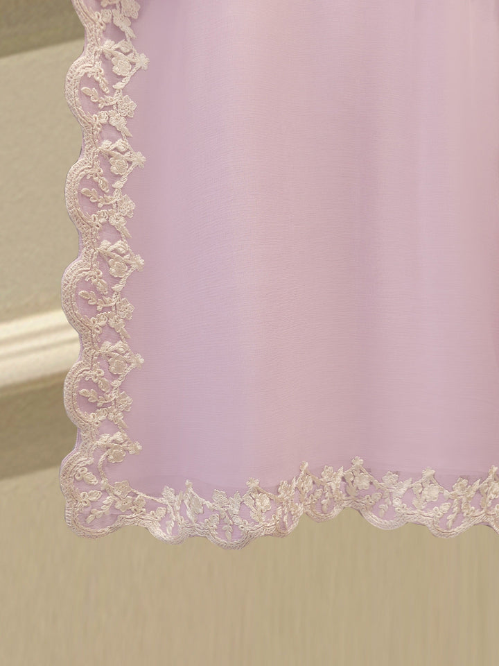 3 Piece - Pure Chiffon Embroidered Suit S112195