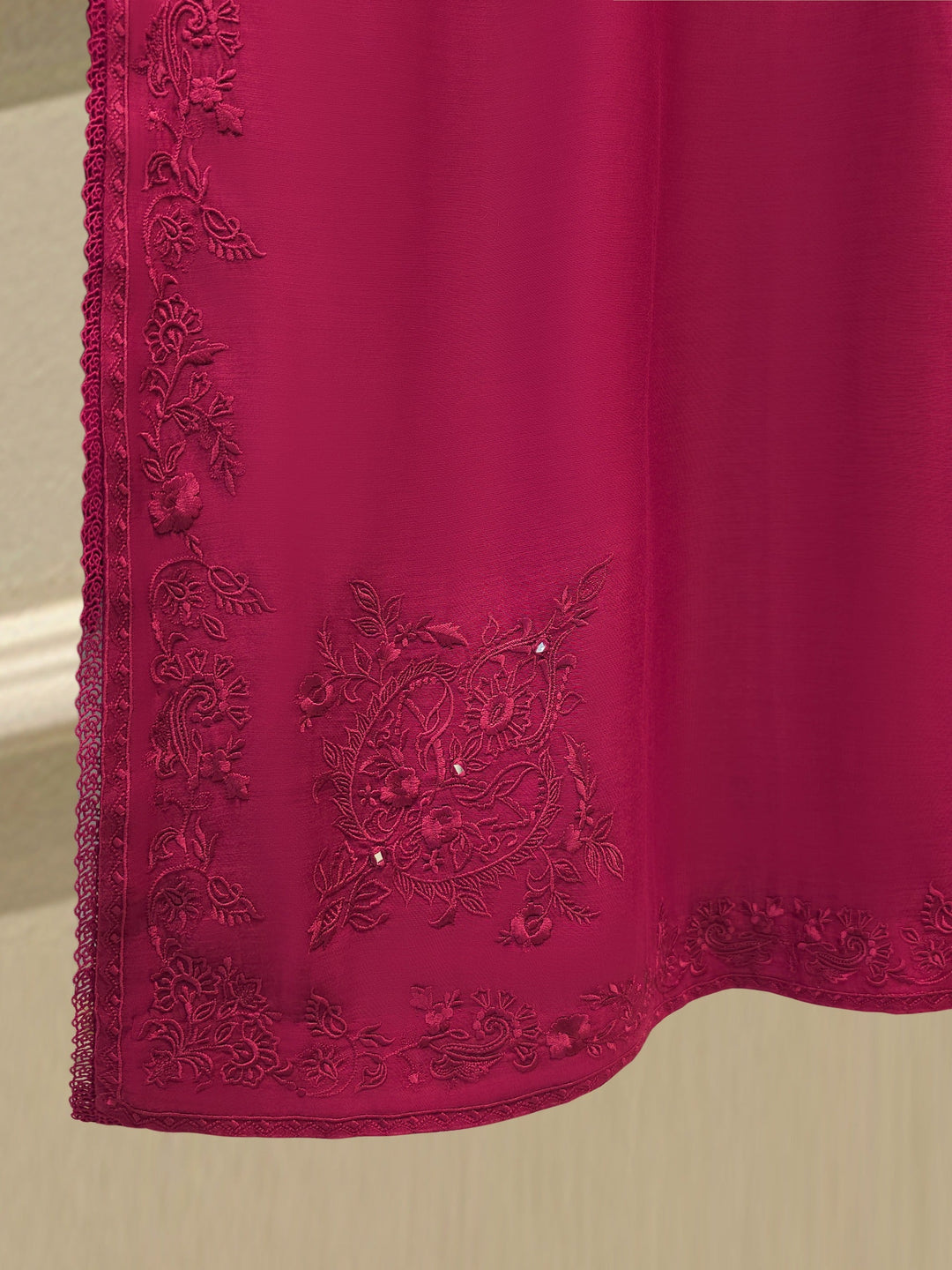 2 Piece - Embroidered Kora Cotton Silk Suit S111840
