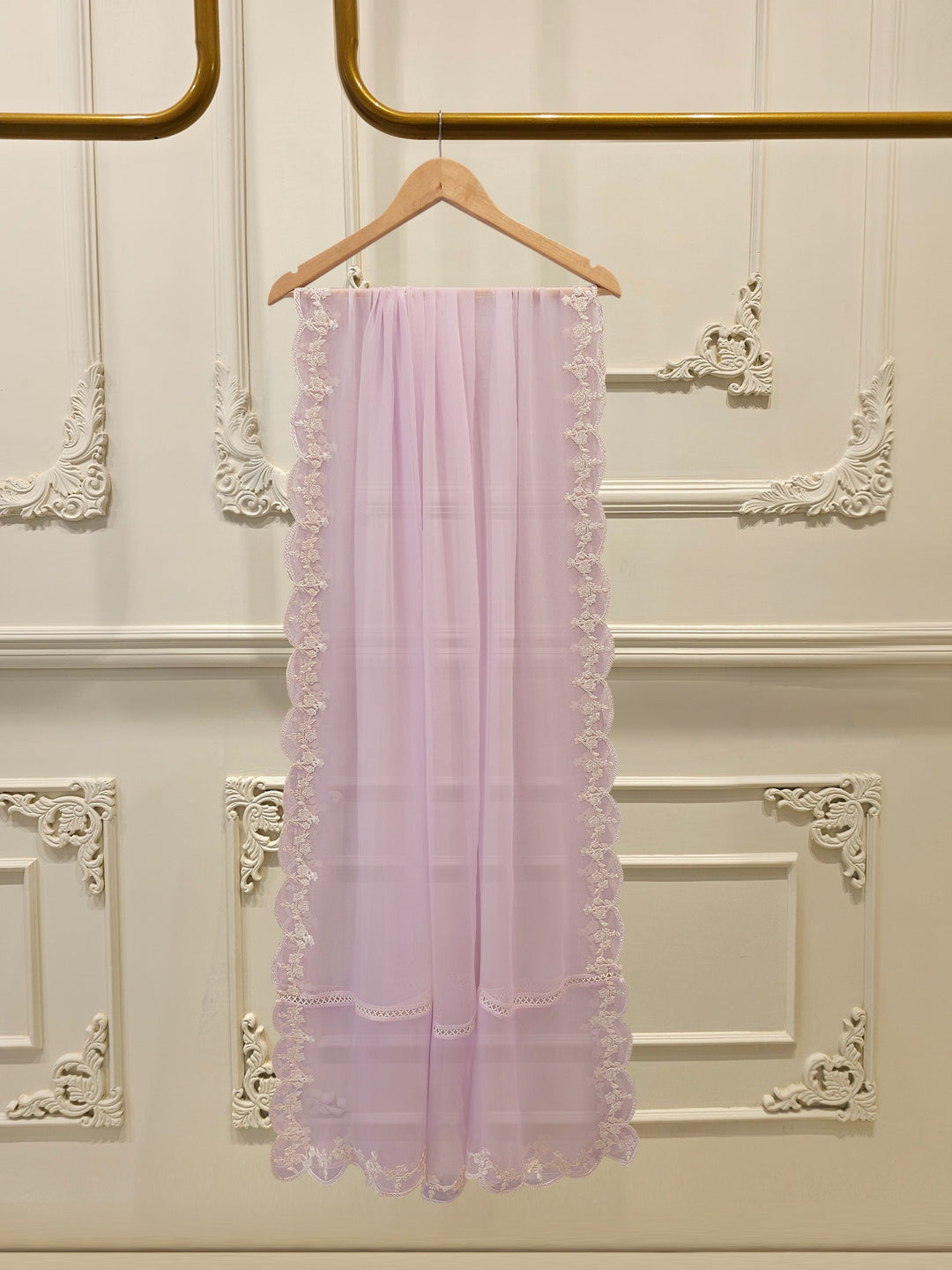 3 Piece - Pure Chiffon Embroidered Suit S112195