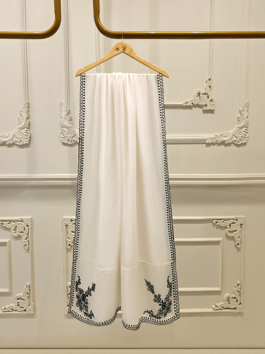 3 Piece - Pure Embroidered Cotton Net Suit S111984