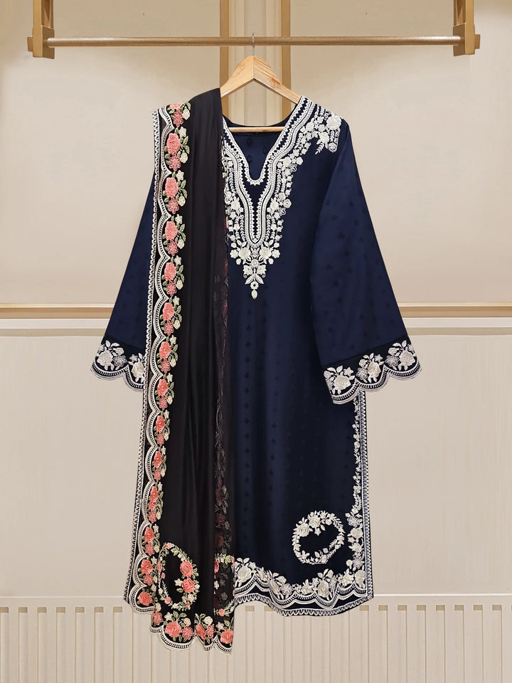 Pure Embroidered Jacquard Suit FF-2165