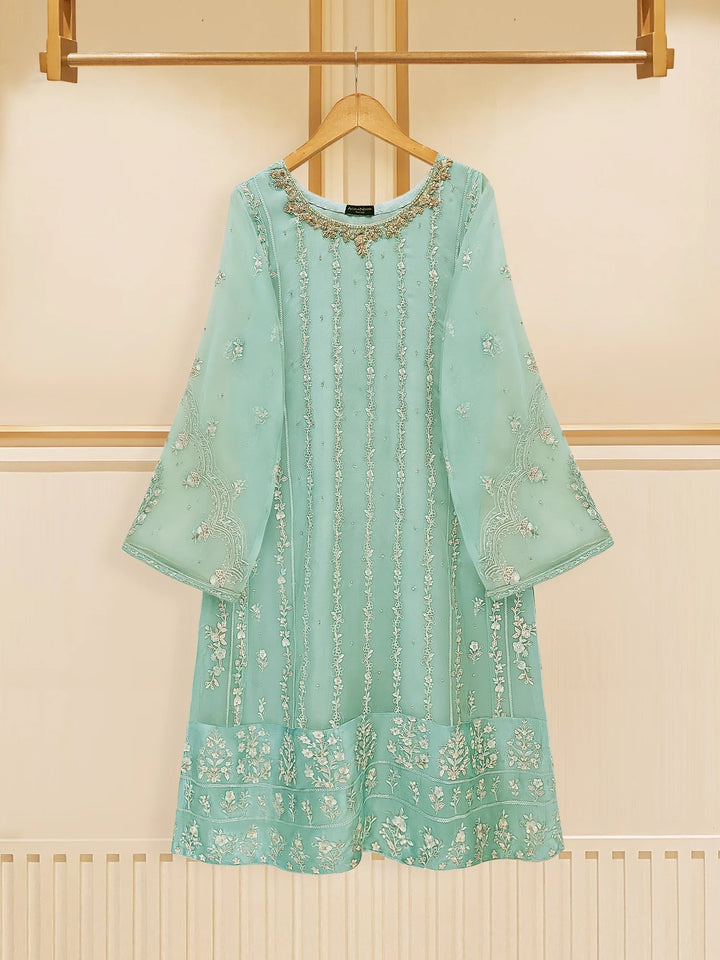 3 Piece - Embroidered Chiffon Suit S109414