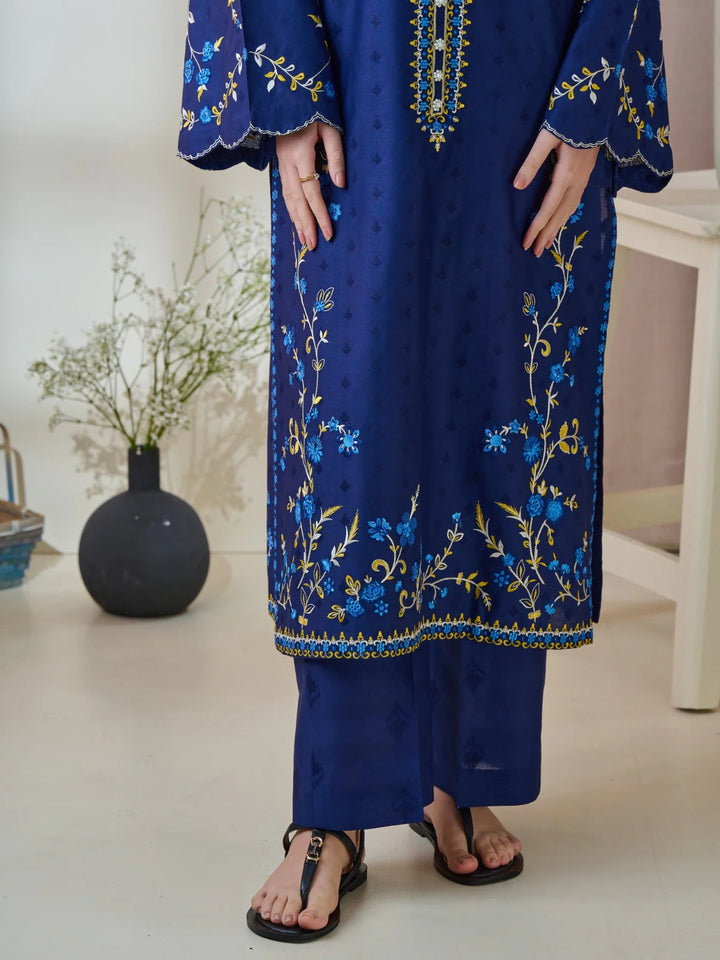 Embroidered Jacquard Suit S110141