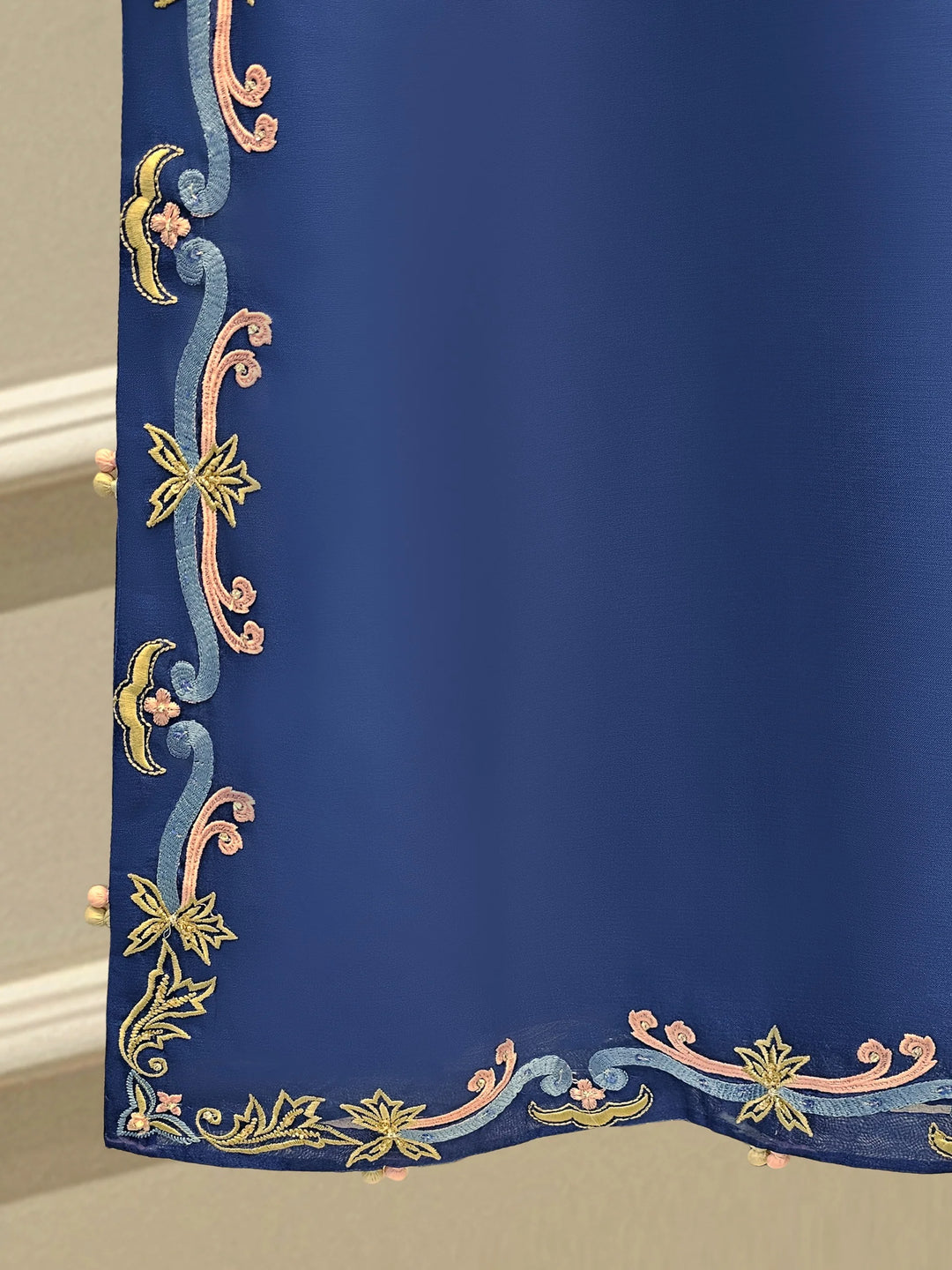 3 Piece - Pure Organza Embroidered Suit S111652