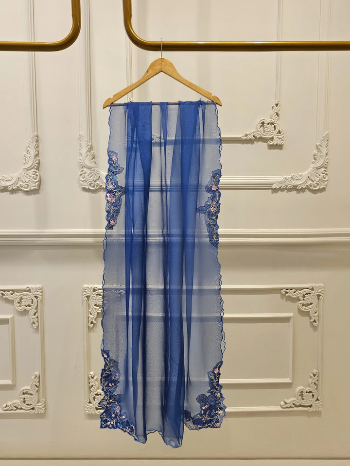 3 Piece - Pure Organza Embroidered Suit S111652