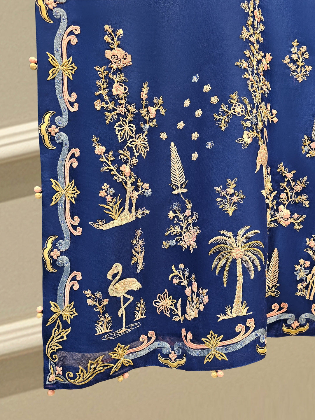 3 Piece - Pure Organza Embroidered Suit S111652