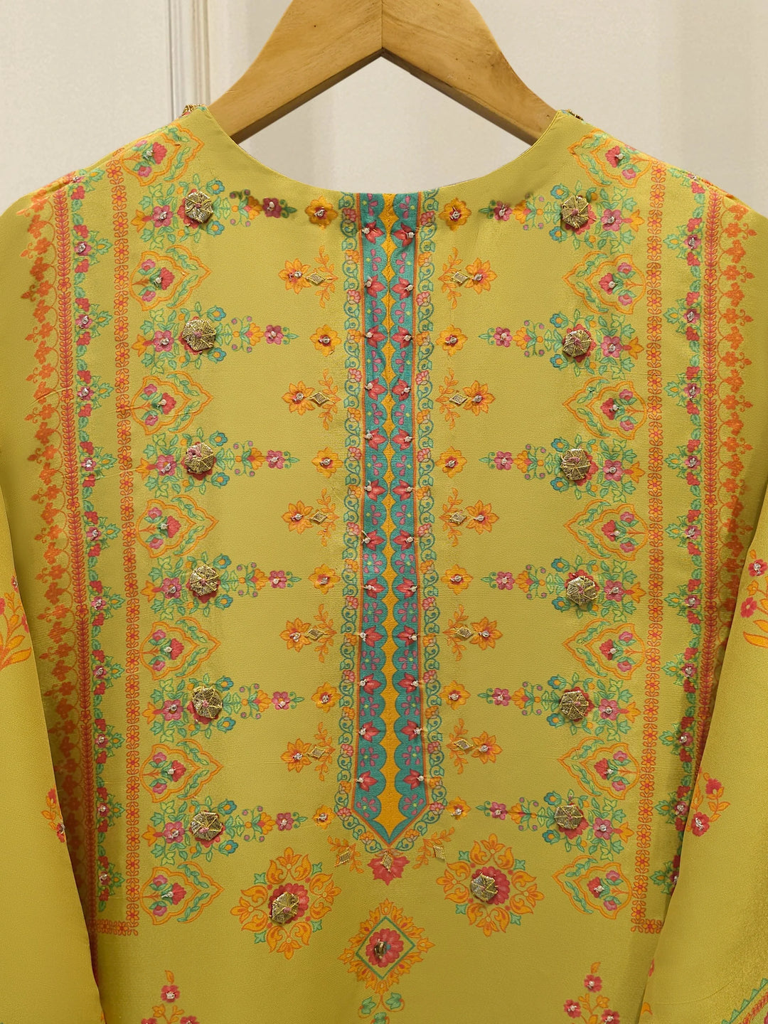 3 Piece- 100% Pure Raw Silk Embroidered Suit S111873