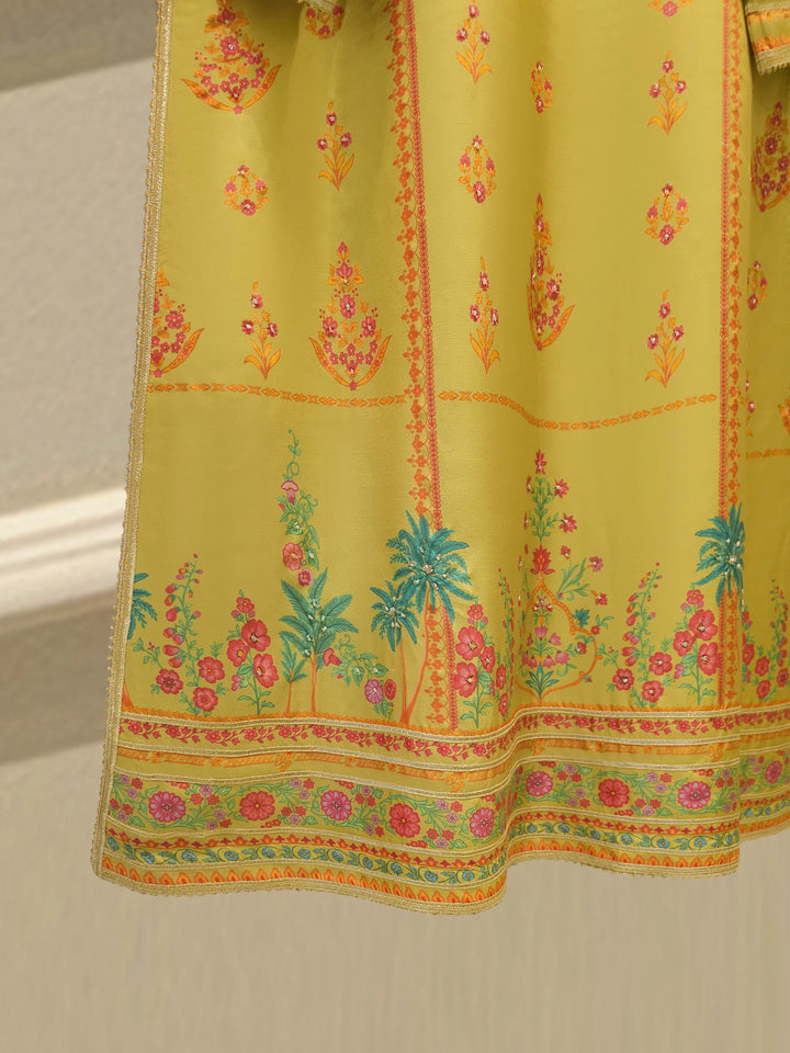 3 Piece- 100% Pure Raw Silk Embroidered Suit S111873