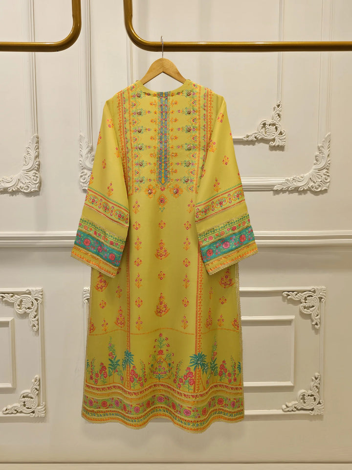3 Piece- 100% Pure Raw Silk Embroidered Suit S111873