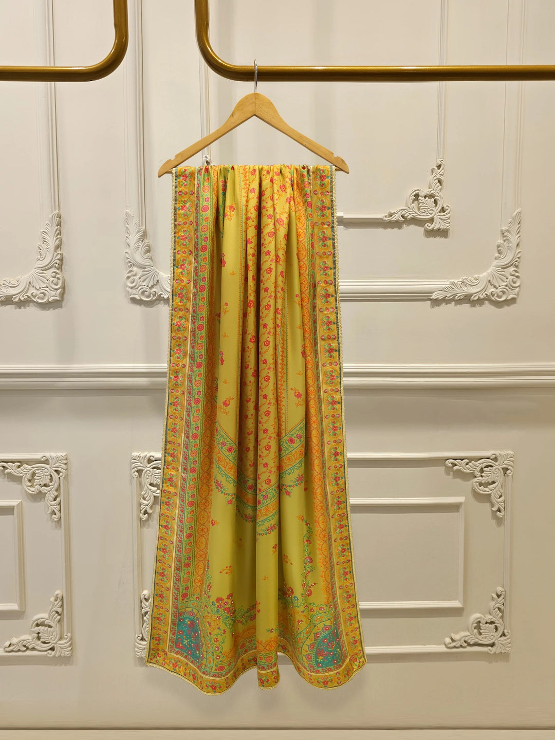 3 Piece- 100% Pure Raw Silk Embroidered Suit S111873