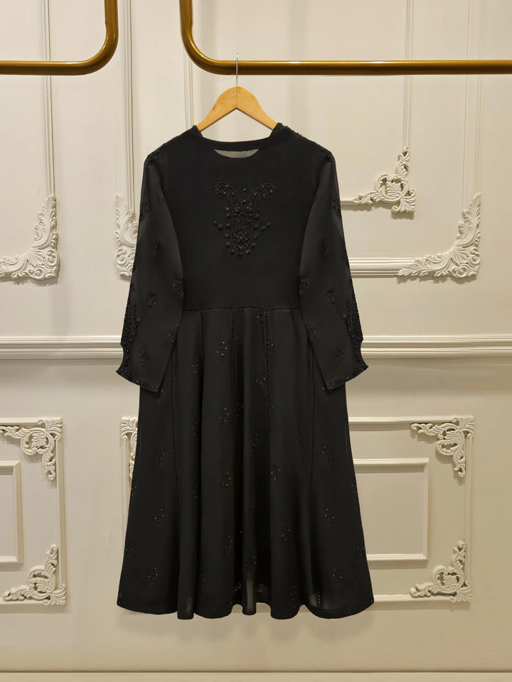 3 Piece - Pure Chiffon Embroidered Frock S111882