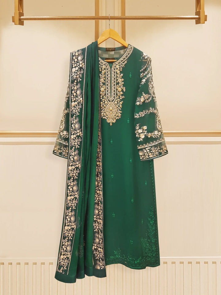 Three Piece - Embroidered Chiffon Suit S108613