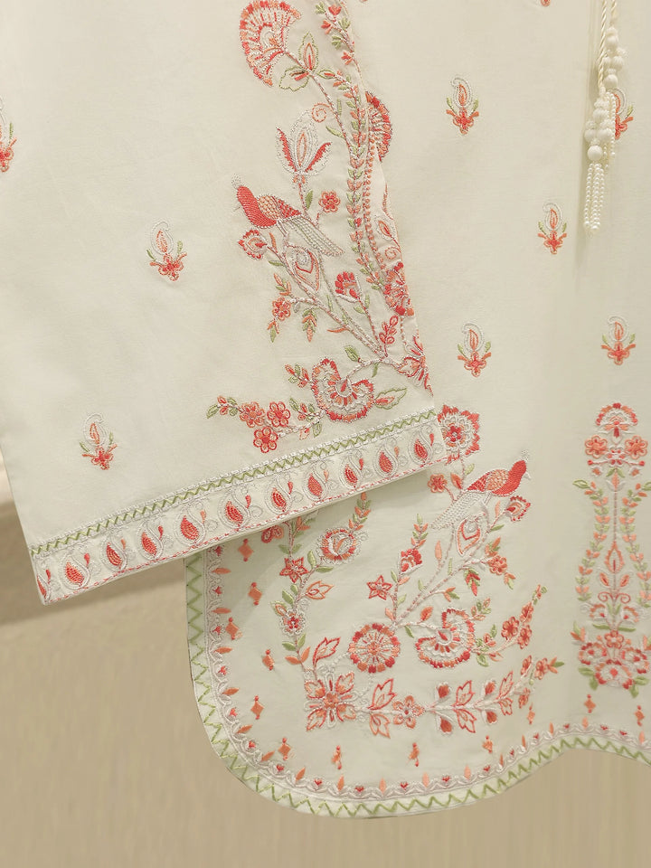 3 Piece - Embroidered Cambric Suit S112568