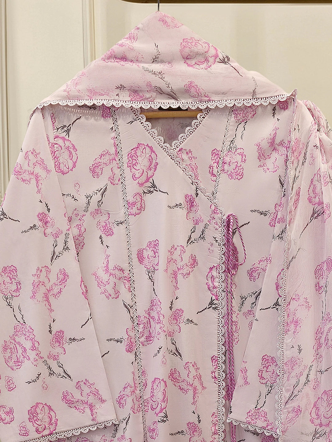 3 Piece - Digital Printed Cambric Suit S113073