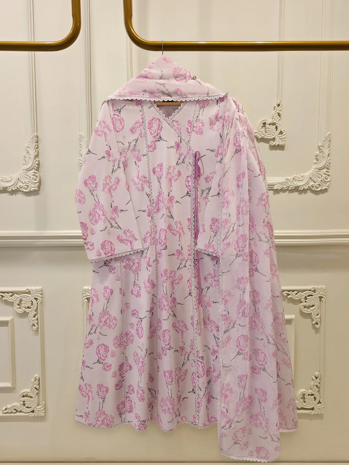 3 Piece - Digital Printed Cambric Suit S113073