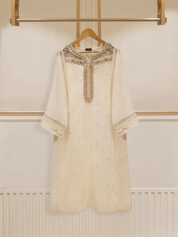 PURE COTTON NET HAND EMBROIDERED SHIRT AND PANTS S106798