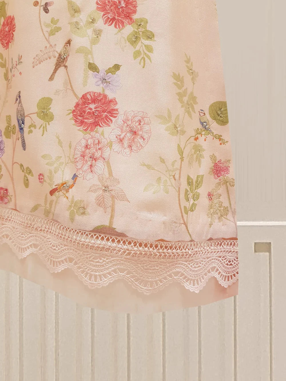 TWO PIECE PREMIUM DIGITAL PRINTED SILK NET S106829