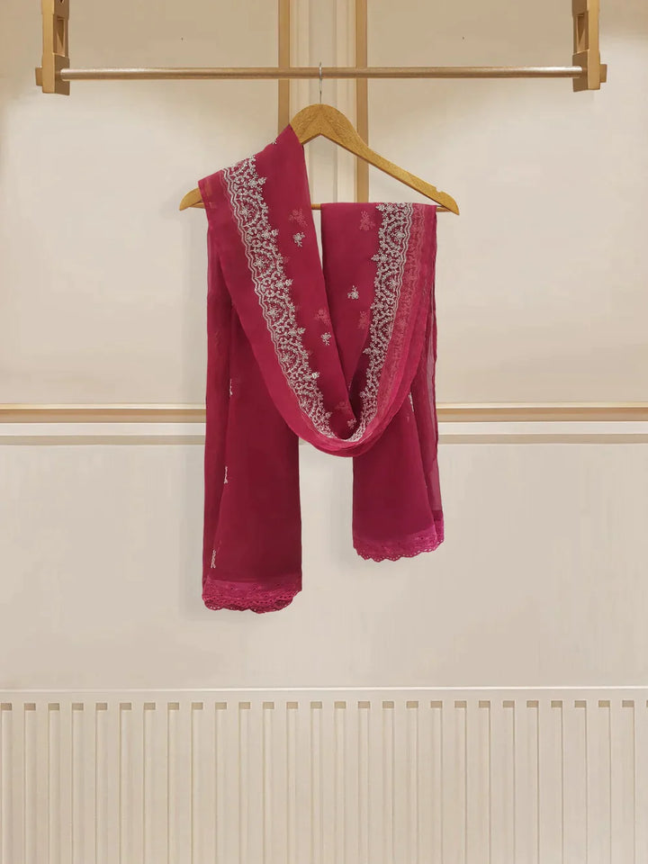 PREMIUM EMBROIDERED PIMA CAMBRIC COTTON SHIRT AND DUPATTA S107027