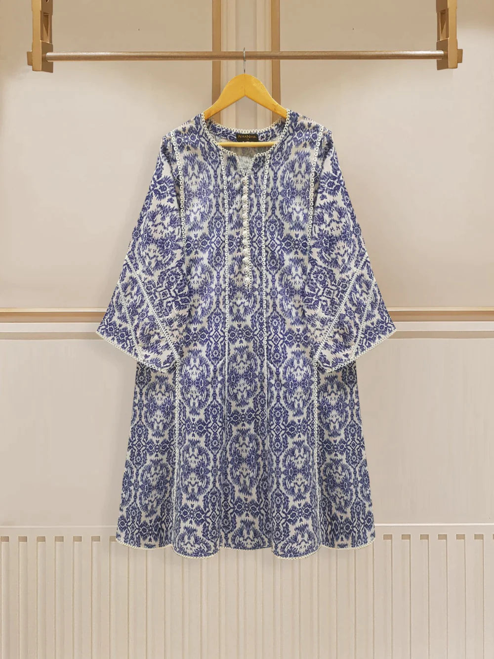 THREE PIECE PREMIUM DIGITAL PRINTED PIMA COTTON LAWN FROCK S107036