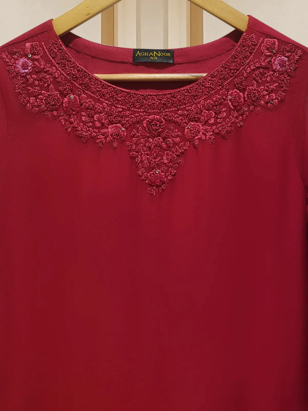 TWO PIECE 100% PURE CHIFFON BEAUTIFUL EMBROIDERED S107357