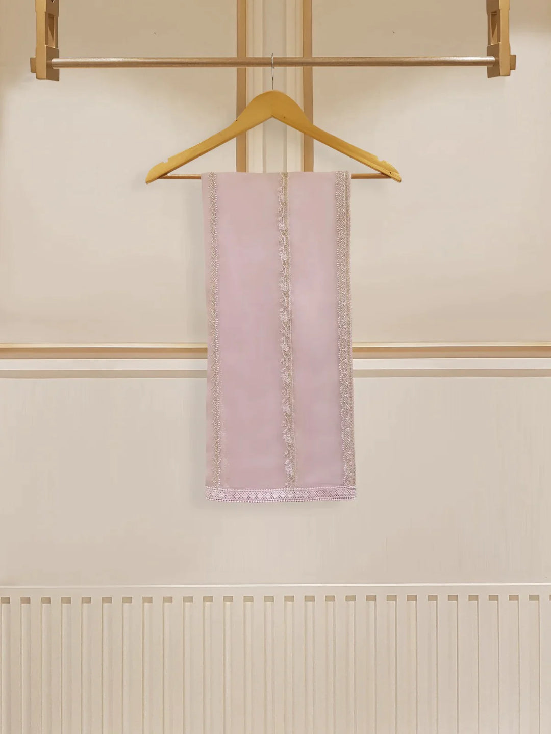 TWO PIECE FINE JACQUARD LAWN EMBROIDERED SHIRT WITH CHIFFON DUPATTA S107523