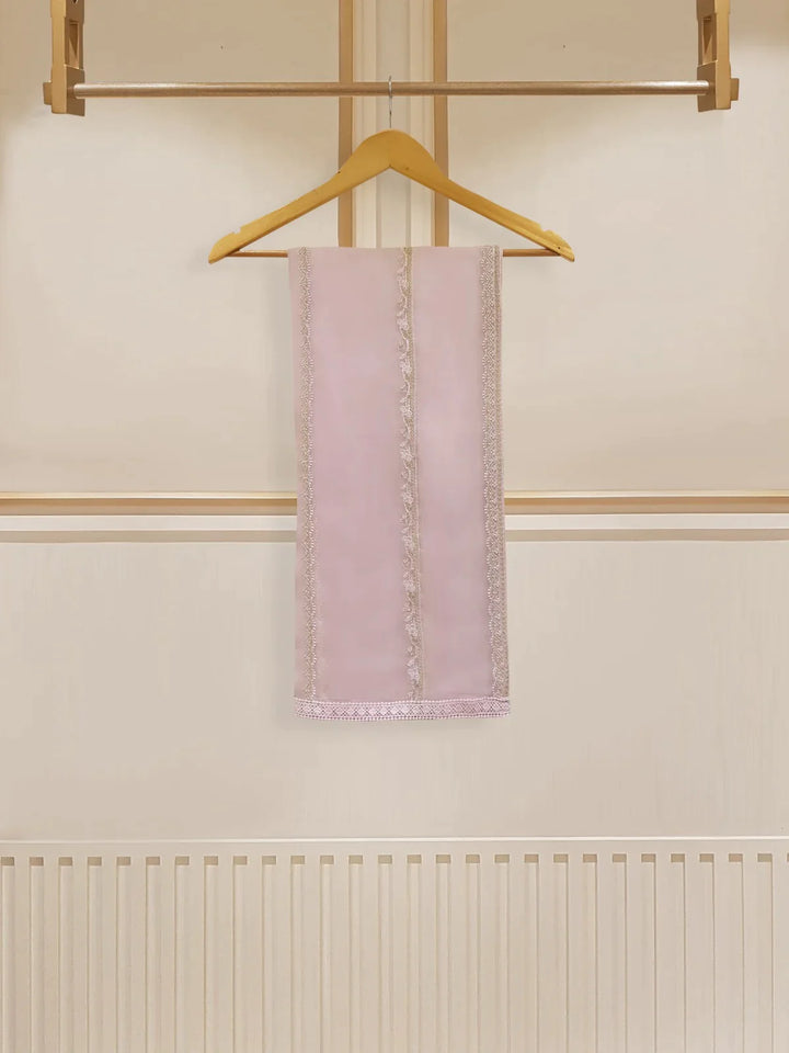 TWO PIECE FINE JACQUARD LAWN EMBROIDERED SHIRT WITH CHIFFON DUPATTA S107523