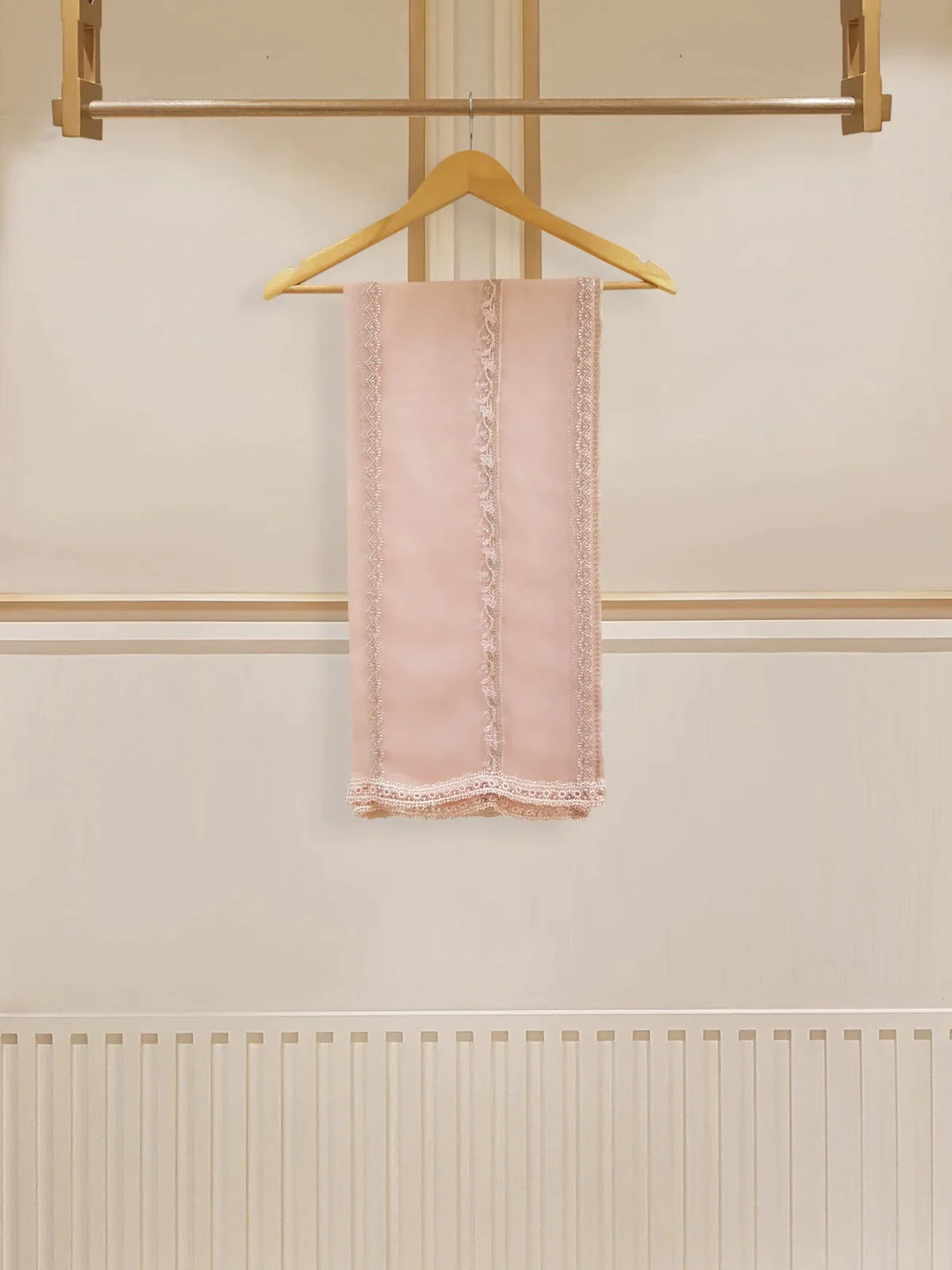 TWO PIECE FINE JACQUARD LAWN EMBROIDERED SHIRT WITH CHIFFON DUPATTA S107541