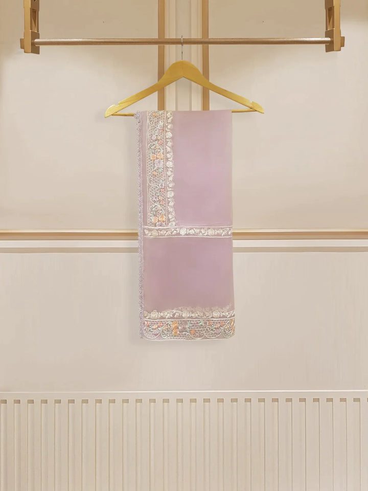 THREE PIECE PURE ORGANZA SHIRT & EMBROIDERED DUPATTA S107511