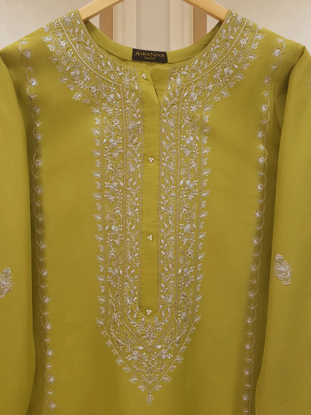 TWO PIECE FINE PIMA FULLY EMBROIDERED SHIRT WITH PANTS S107562