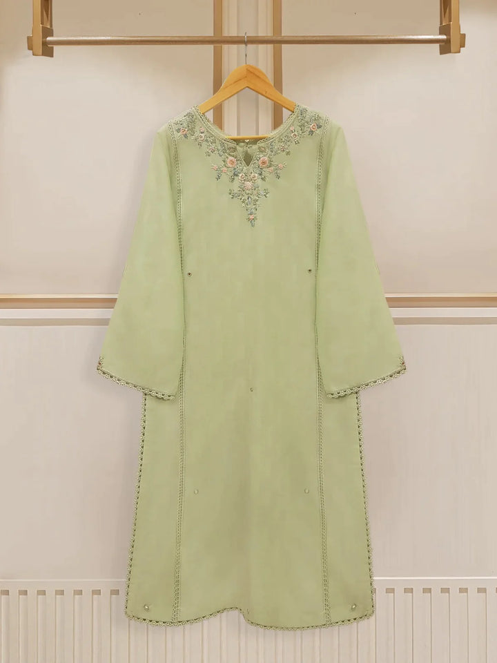 TWO PIECE FINE JACQUARD LAWN EMBROIDERED SHIRT WITH CHIFFON DUPATTA S107583