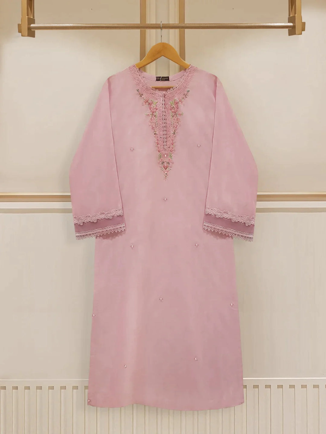 TWO PIECE FINE JACQUARD LAWN EMBROIDERED SHIRT WITH CHIFFON DUPATTA S107612