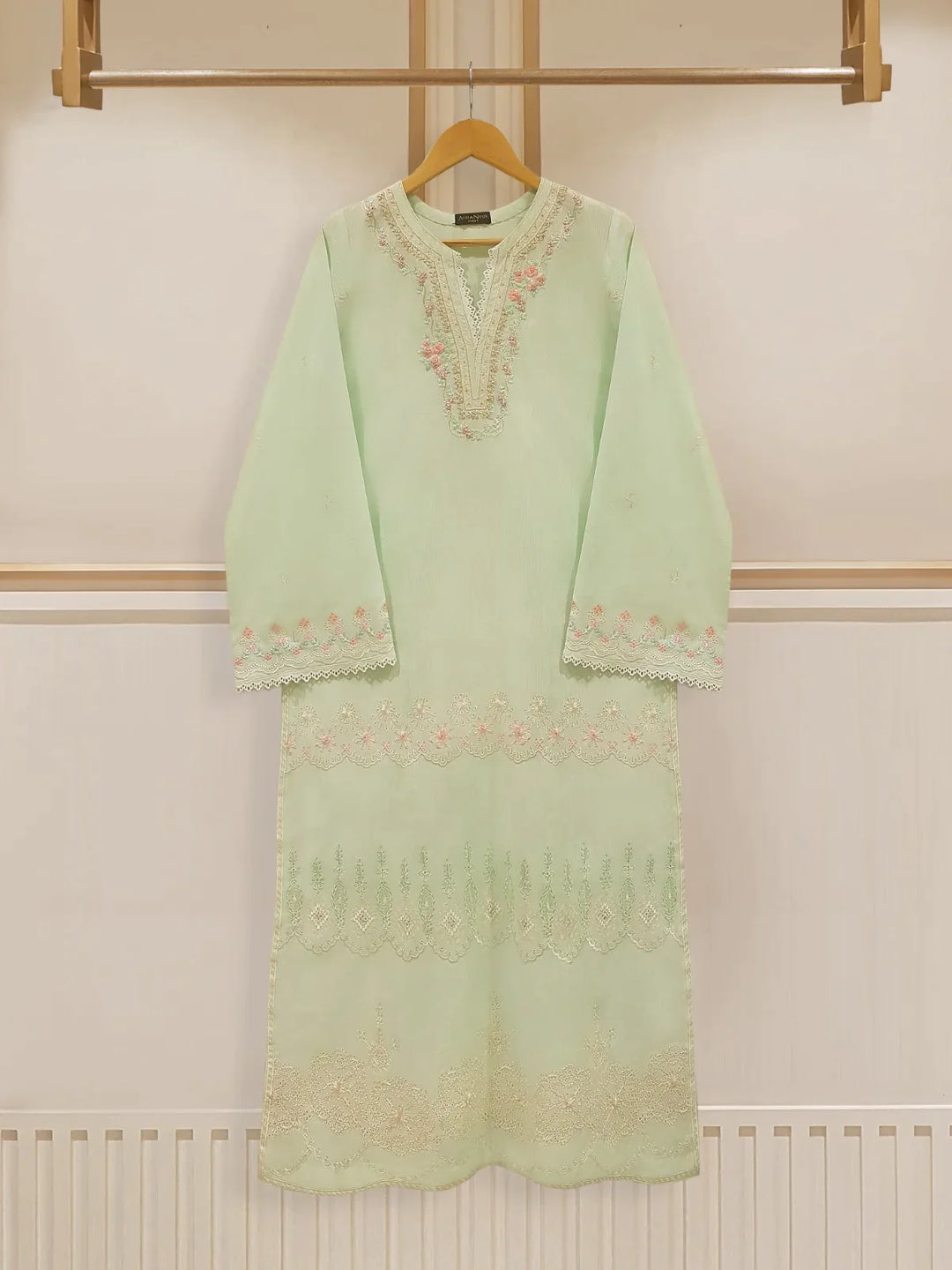 TWO PIECE FINE JACQUARD LAWN EMBROIDERED SHIRT WITH CHIFFON DUPATTA S107625