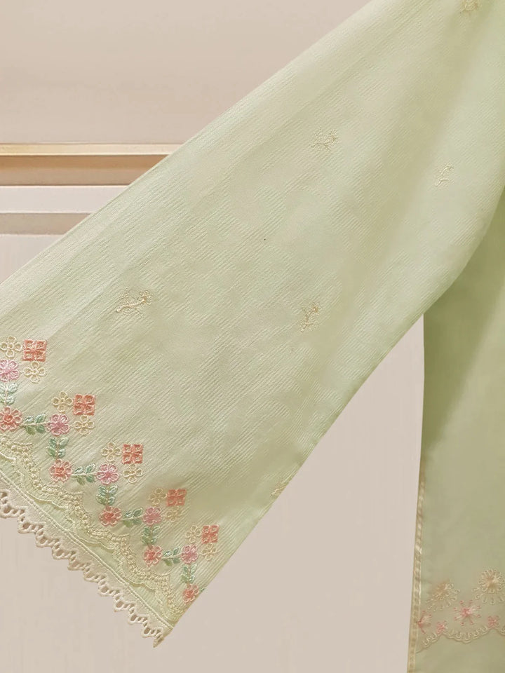 TWO PIECE FINE JACQUARD LAWN EMBROIDERED SHIRT WITH CHIFFON DUPATTA S107625