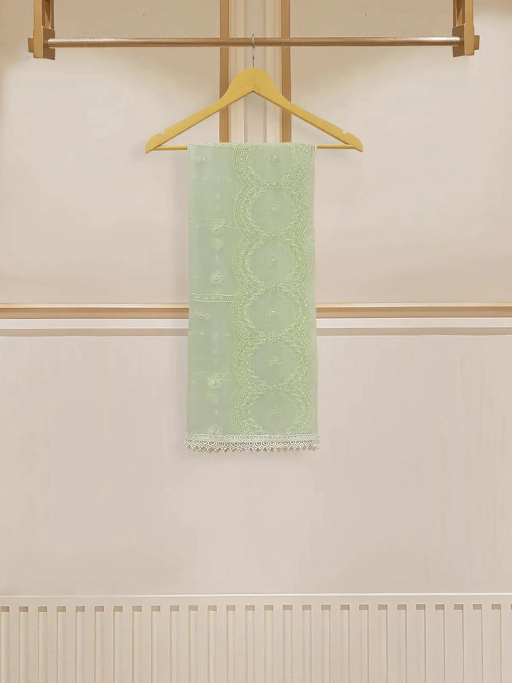 TWO PIECE FINE JACQUARD LAWN EMBROIDERED SHIRT WITH CHIFFON DUPATTA S107625