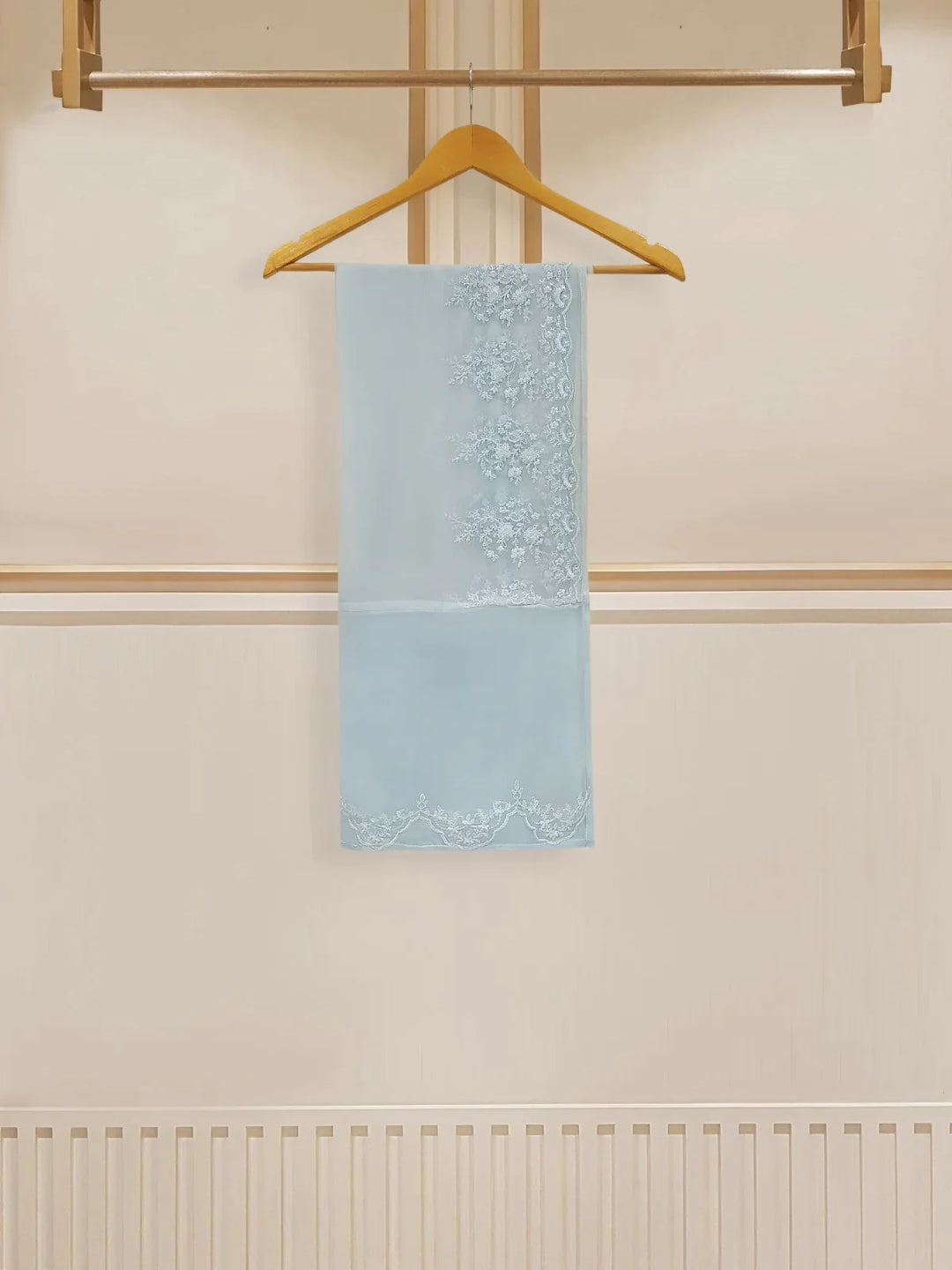 TWO PIECE FINE JACQUARD LAWN EMBROIDERED SHIRT WITH CHIFFON DUPATTA S107631
