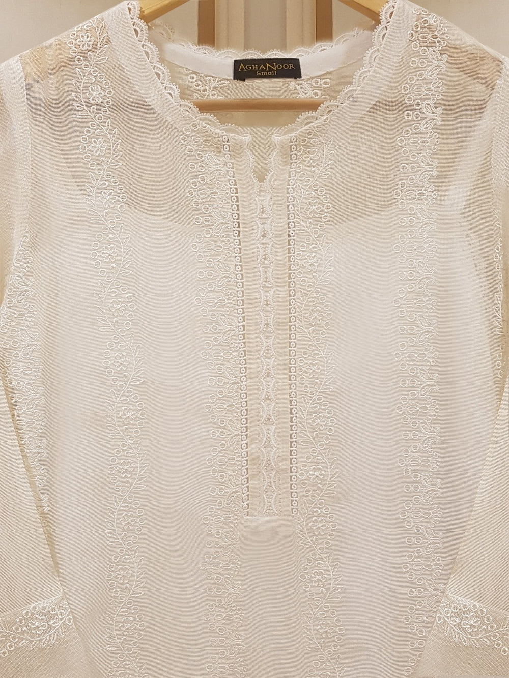 TWO PIECE PURE COTTON NET SHIRT WITH DUPATTA S107801