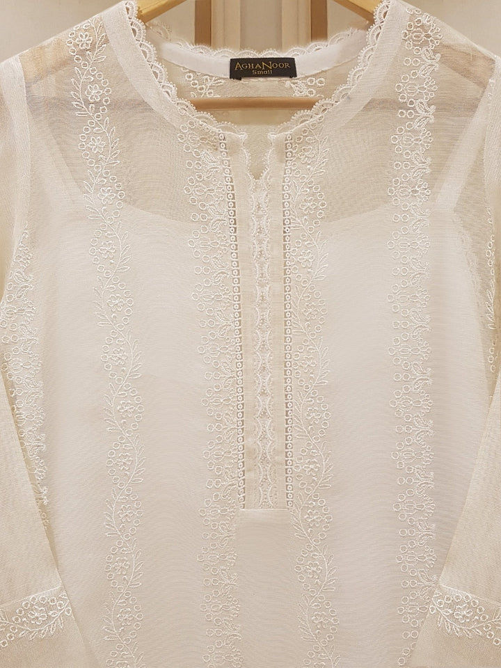 TWO PIECE PURE COTTON NET SHIRT WITH DUPATTA S107801