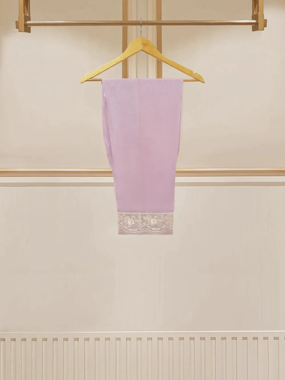 THREE PIECE PURE COTTON NET SHIRT WITH DUPATTA AND SILK PANTS S107858