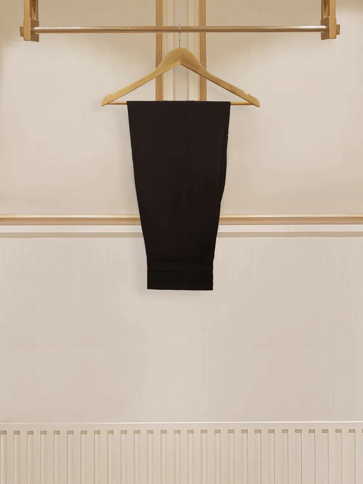 THREE PIECE PURE COTTON NET SHIRT WITH DUPATTA AND SILK PANTS S107995